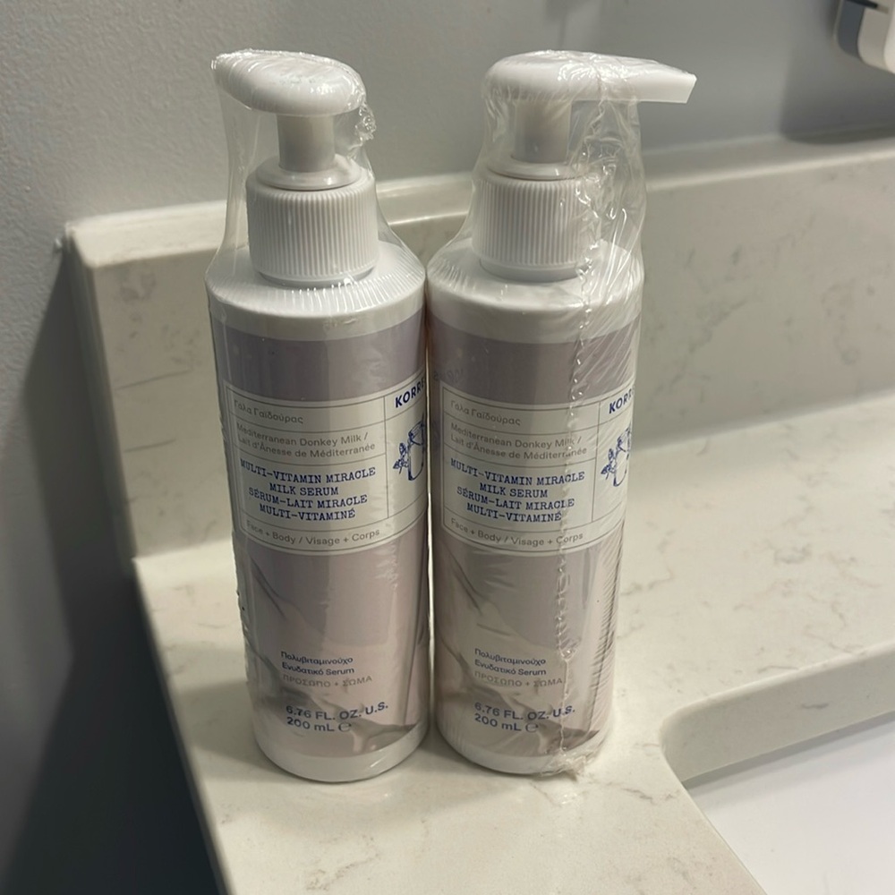 Korres Donkey Milk Miracle Serum For Face And Body 6.76 Oz-Set of 2